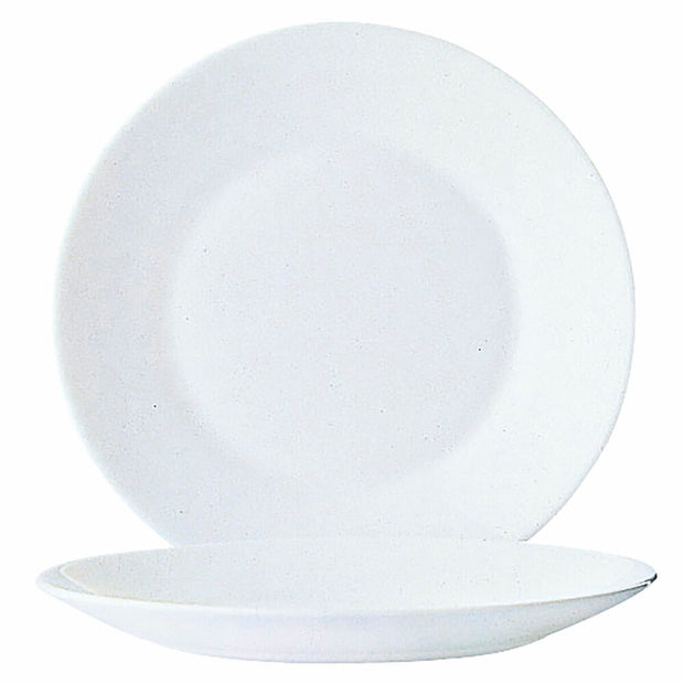 Geschirr-Set Arcoroc Restaurant Weiß Glas (Ø 23,5 cm) (6 uds)