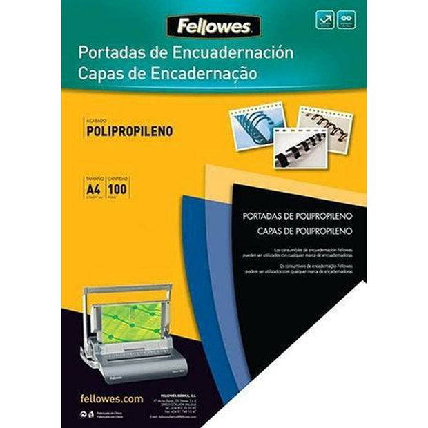 Binding Covers Fellowes 100 Pieces Blue A4 polypropylene (5 Units)