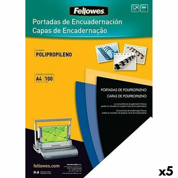 Binding Covers Fellowes 100 Pieces Blue A4 polypropylene (5 Units)