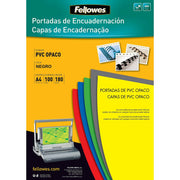 Binding Covers Fellowes 100 Pieces Black PVC A4 (10Units)