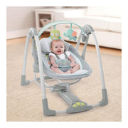 Rocking Chair Compact Swing - Hugs & Hoots Grey White Baby