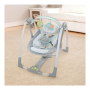 Rocking Chair Compact Swing - Hugs & Hoots Grey White Baby