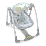 Rocking Chair Compact Swing - Hugs & Hoots Grey White Baby