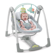 Rocking Chair Compact Swing - Hugs & Hoots Grey White Baby