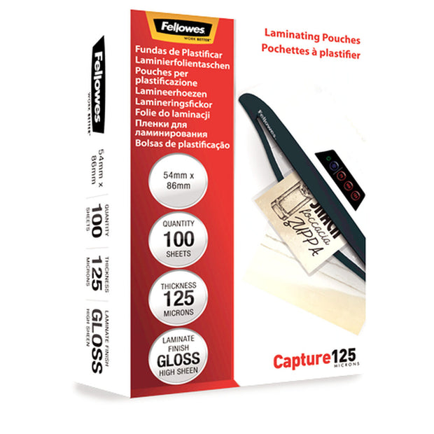 Laminating Pouches Fellowes 100 Pieces Transparent (10Units)