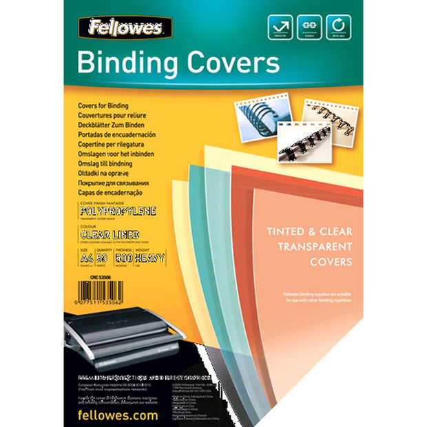 Cover Fellowes Fantaisie 50 Units Binding Transparent A4