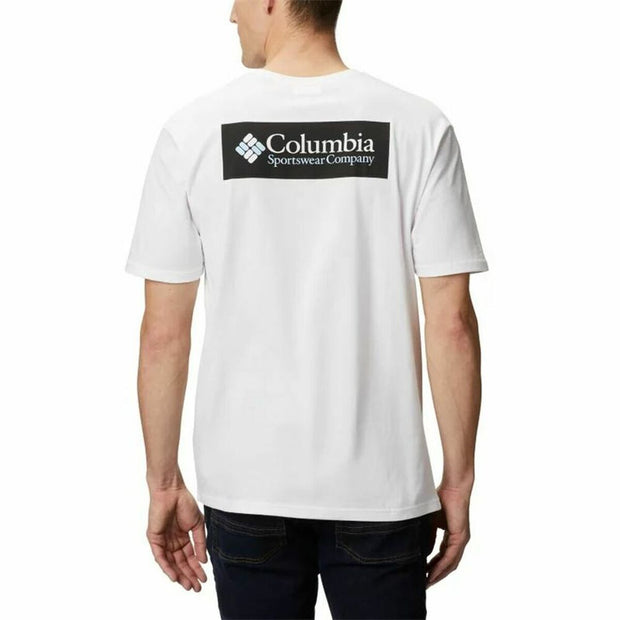 Herren Kurzarm-T-Shirt Columbia North Cascades Weiß