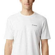 Herren Kurzarm-T-Shirt Columbia North Cascades Weiß