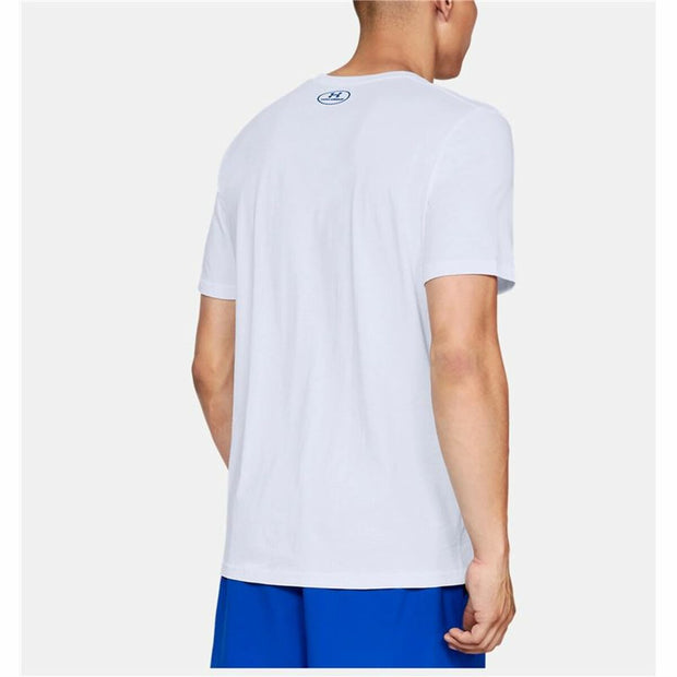 Herren Kurzarm-T-Shirt Under Armour Fleece Big Logo Weiß