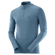 T-Shirt Salomon Explore Seamless Half Zip Hellblau