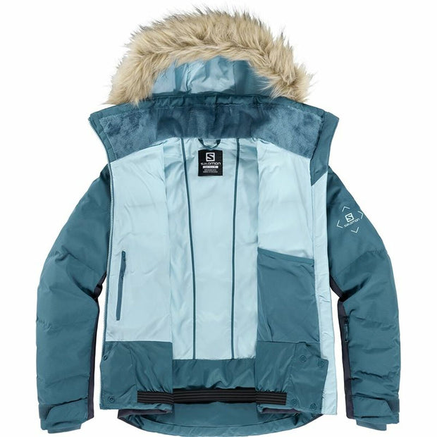 Skijacke Salomon Stormcozy Damen Hellblau