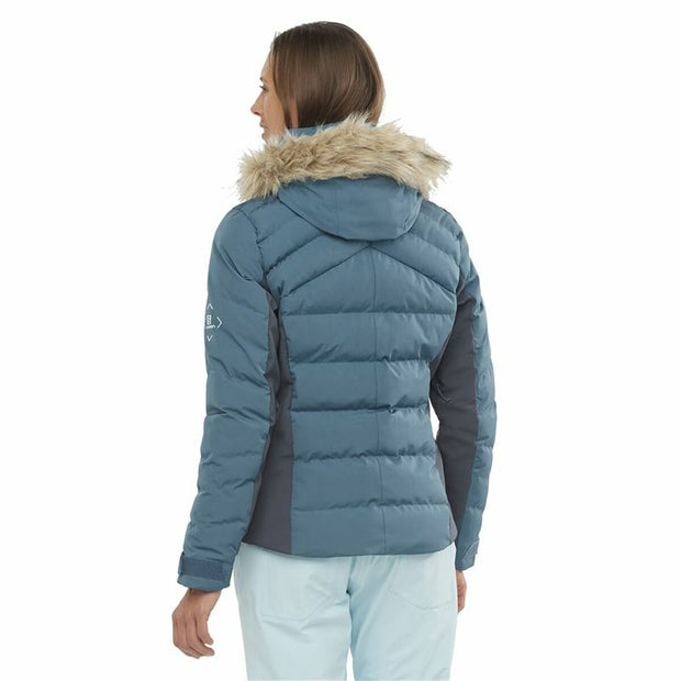 Skijacke Salomon Stormcozy Damen Hellblau