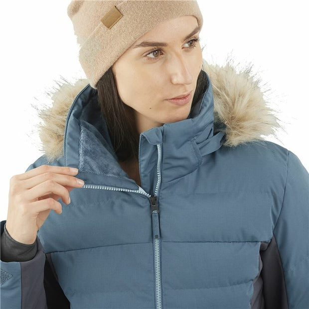 Skijacke Salomon Stormcozy Damen Hellblau