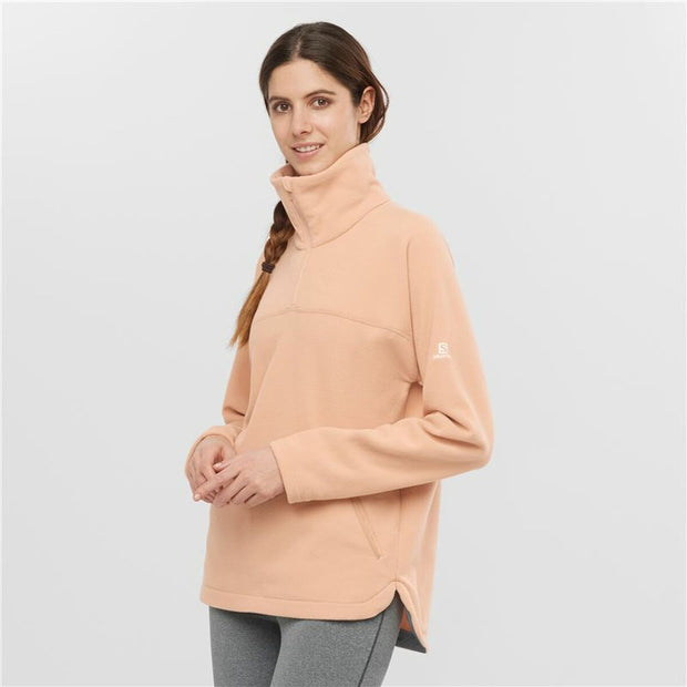 Fleece Salomon Essentiall Cosy Damen Hellrosa