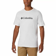 Herren Kurzarm-T-Shirt Columbia  Basic Logo Weiß