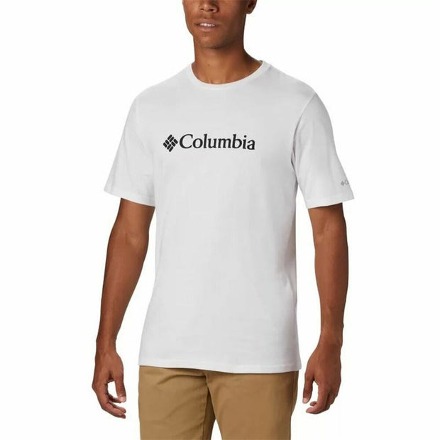 Herren Kurzarm-T-Shirt Columbia  Basic Logo Weiß