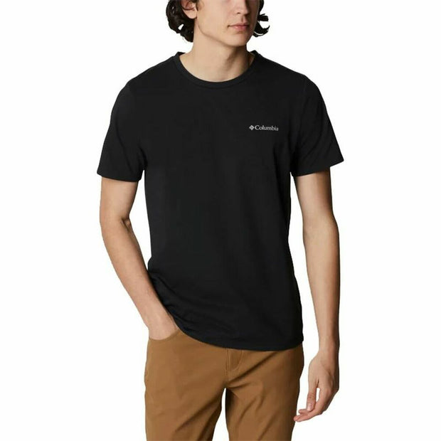 Herren Kurzarm-T-Shirt Columbia Sun Trek Schwarz