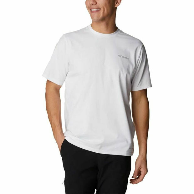 Herren Kurzarm-T-Shirt Columbia Sun Trek Weiß