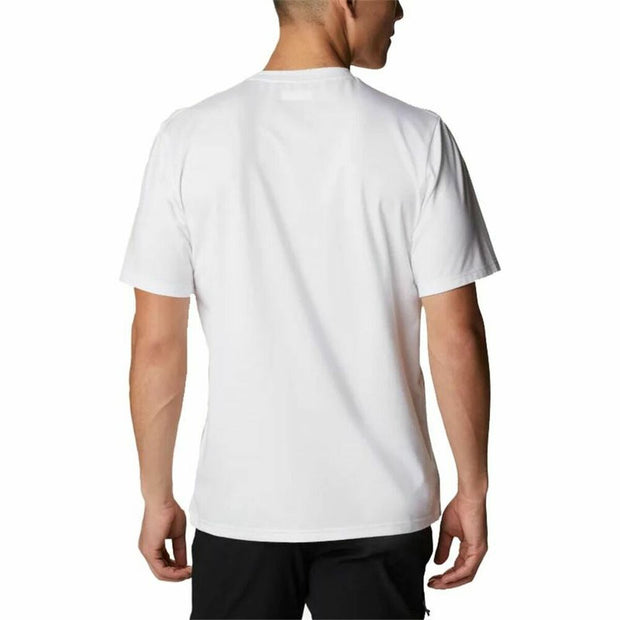 Herren Kurzarm-T-Shirt Columbia Sun Trek Weiß