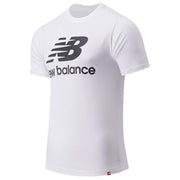 Herren Kurzarm-T-Shirt New Balance Essentials Stacked Weiß