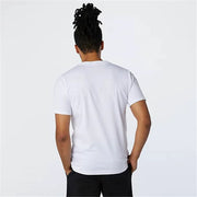 Herren Kurzarm-T-Shirt New Balance Essentials Stacked Weiß