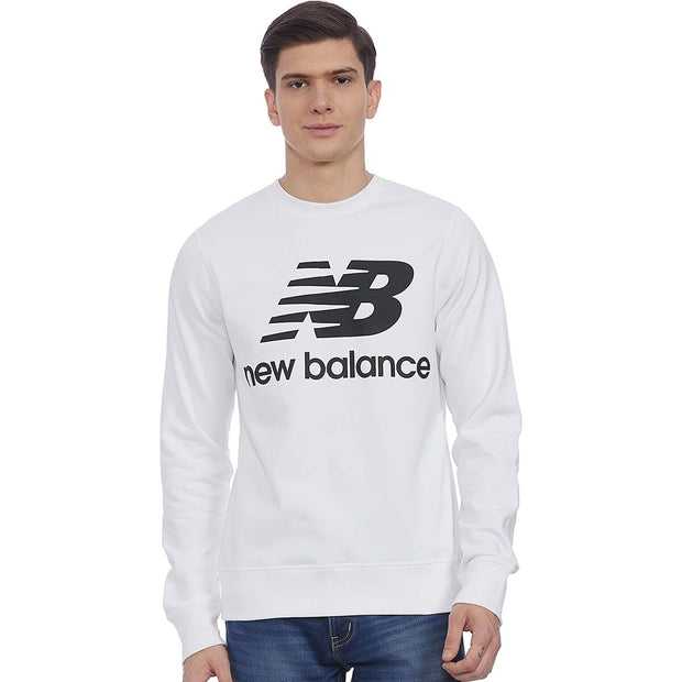 Herren Sweater ohne Kapuze New Balance MT03560 Weiß