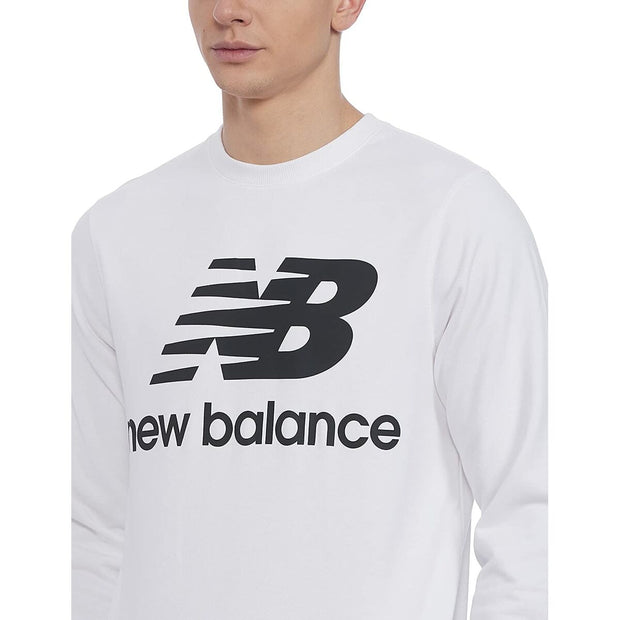 Herren Sweater ohne Kapuze New Balance MT03560 Weiß