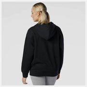 Damen Sweater mit Kapuze New Balance Essentials Stacked Logo Schwarz