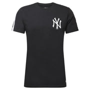 Herren Kurzarm-T-Shirt New Era NY Yankees Taped Sleeve Schwarz