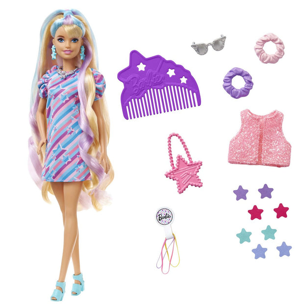 Doll Barbie Totally Hair 9 Pieces