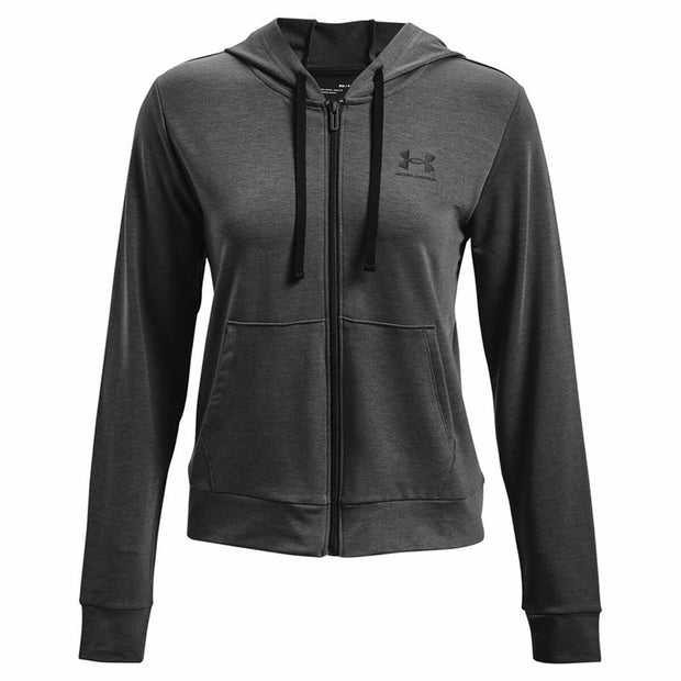 Damen Sweater mit Kapuze Under Armour Rival Terry FZ Mit Kapuze Dunkelgrau