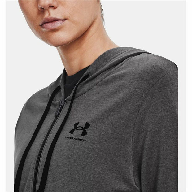 Damen Sweater mit Kapuze Under Armour Rival Terry FZ Mit Kapuze Dunkelgrau