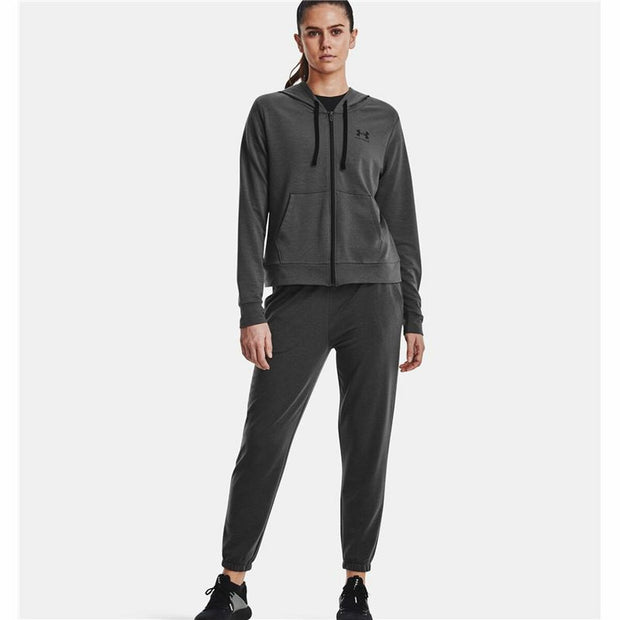 Damen Sweater mit Kapuze Under Armour Rival Terry FZ Mit Kapuze Dunkelgrau