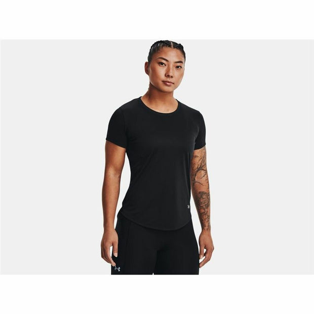 Damen Kurzarm-T-Shirt Under Armour Stride Schwarz