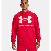 Herren Sweater mit Kapuze Under Armour Rival Big Logo Rot
