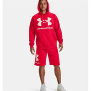 Herren Sweater mit Kapuze Under Armour Rival Big Logo Rot