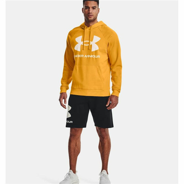 Herren Sweater mit Kapuze Under Armour Rival Big Logo Gelb