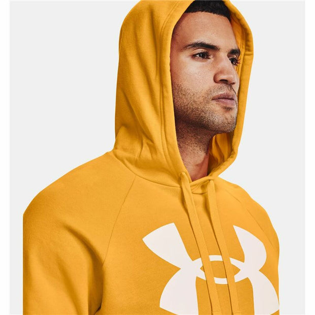Herren Sweater mit Kapuze Under Armour Rival Big Logo Gelb