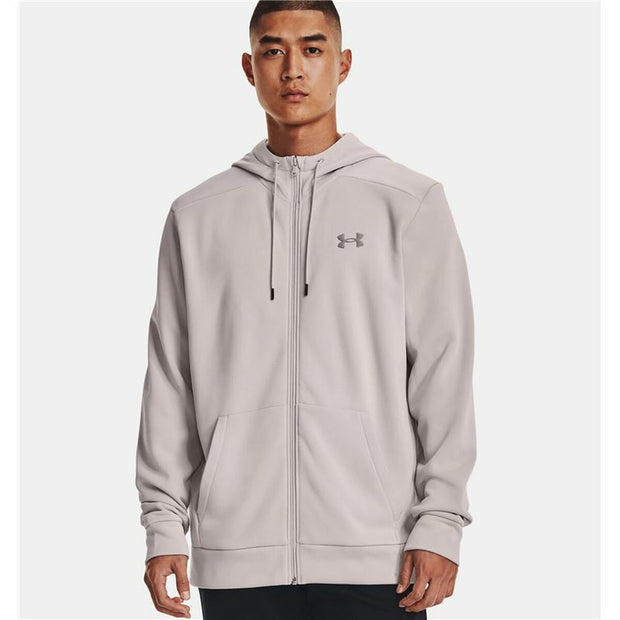 Sportjackefür Herren Under Armour Rival Hellgrau Mit Kapuze