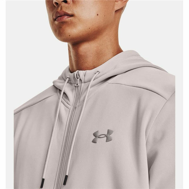 Sportjackefür Herren Under Armour Rival Hellgrau Mit Kapuze