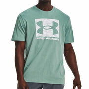 Herren Kurzarm-T-Shirt Under Armour Camo Boxed Logo Aquamarin
