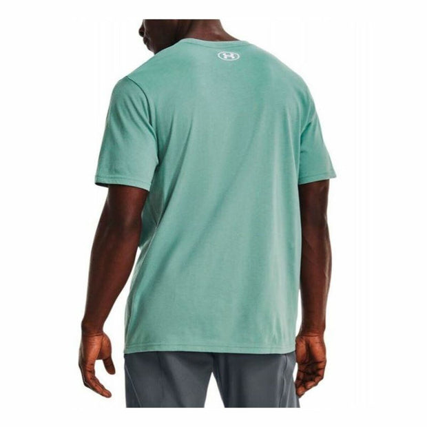 Herren Kurzarm-T-Shirt Under Armour Camo Boxed Logo Aquamarin