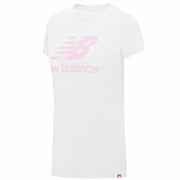 Damen Kurzarm-T-Shirt Essentials Stacked Logo New Balance WT91546_SST Weiß