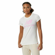 Damen Kurzarm-T-Shirt Essentials Stacked Logo New Balance WT91546_SST Weiß