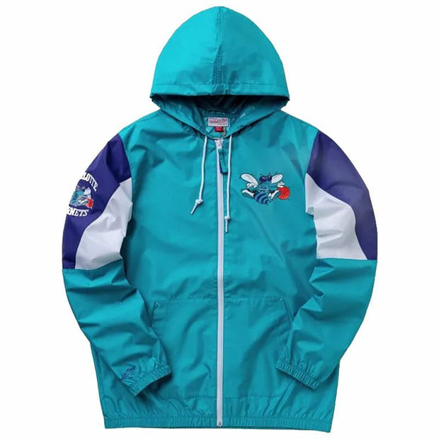Sportjackefür Herren Mitchell & Ness Charlotte Hornets Blau Basketball