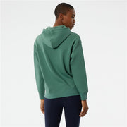 Herren Sweater mit Kapuze New Balance Essentials Stacked Logo Dunkelgrün