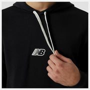 Herren Sweater mit Kapuze New Balance Essentials Fleece Schwarz