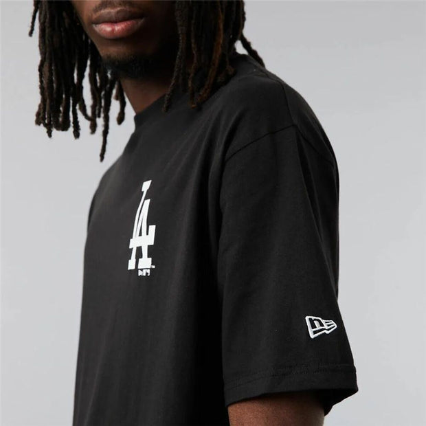 Herren Kurzarm-T-Shirt New Era Los Angeles Dodgers MLB City Graphic Oversized Schwarz