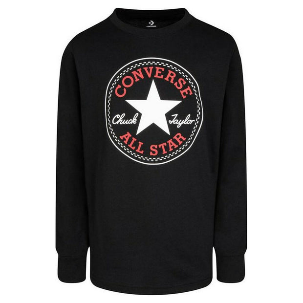 Jungen Langarm-Hemd Converse Chuck Patch Graphic Schwarz
