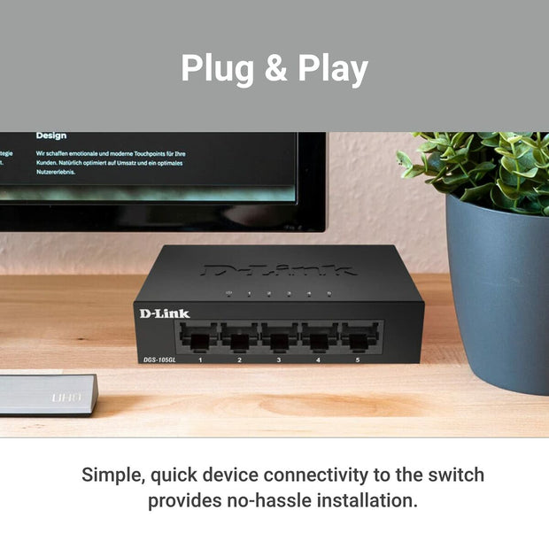 Desktop Switch D-Link DGS-105GL RJ45 x 5